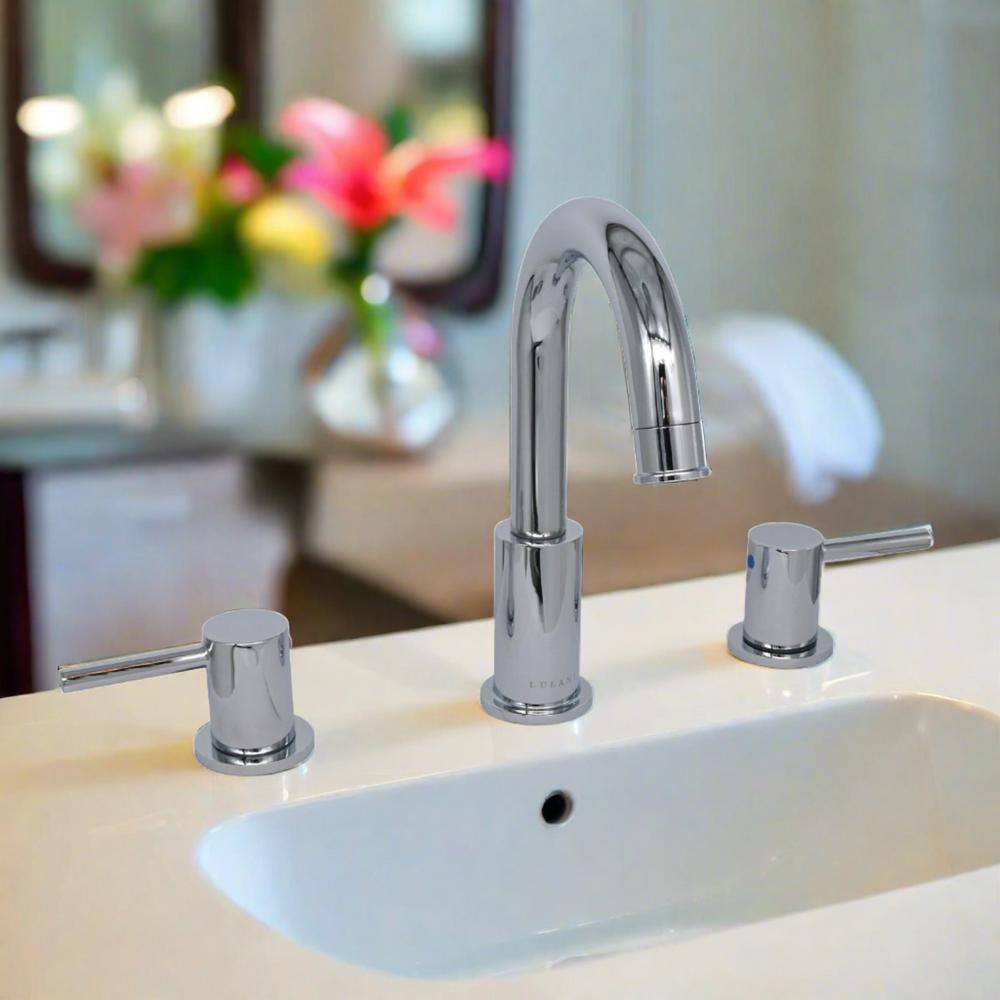 St. Lucia Chrome 2-Handle Widespread Bathroom Faucet