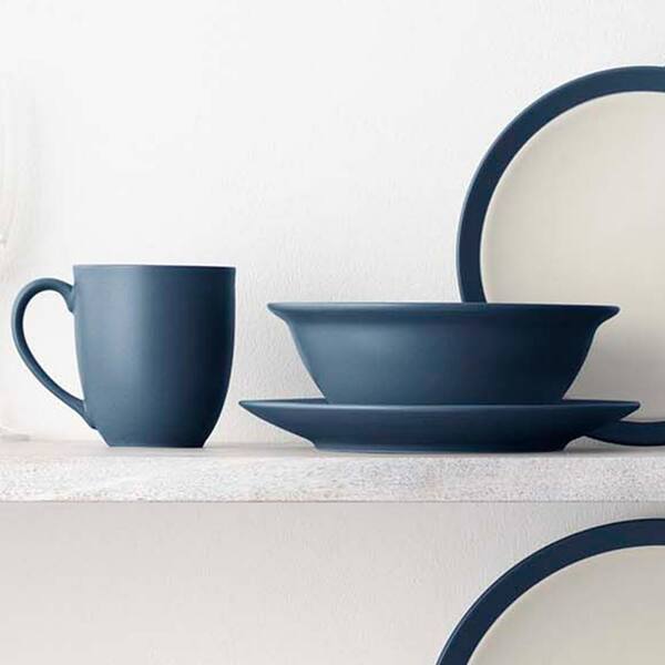 Noritake Colorwave Blue 16-Piece Curve (Blue) Stoneware Dinnerware