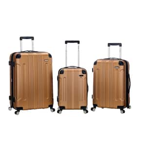 London 3-Piece Hardside Spinner Luggage Set, Gold