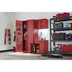 3-Piece Heavy Duty Welded Steel Garage Storage System in Red (64 in. W x 81 in. H x 24 in. D)