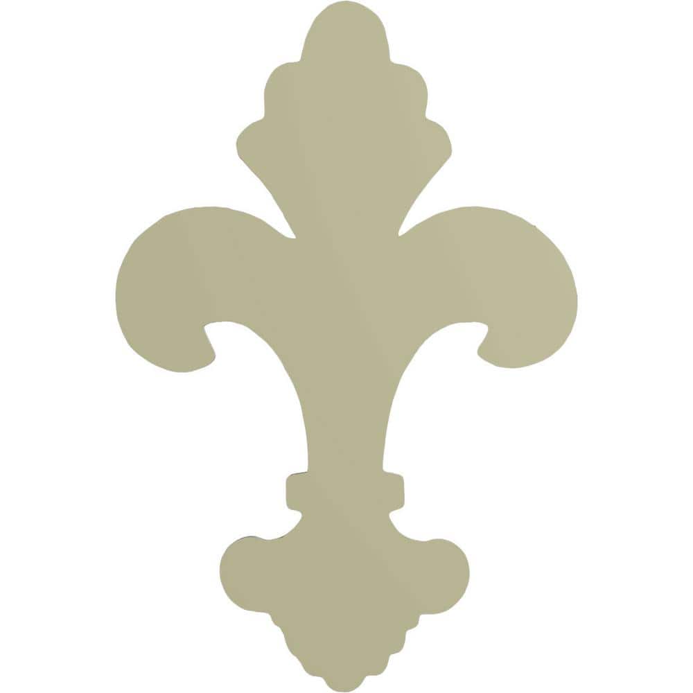 Gray Polyurethane Fleur-de-lis Large Decorative Onlay