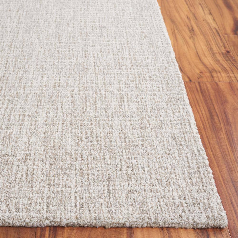 Ivory and Grey 6' x 6' Square Hand Tufted Wool Rug