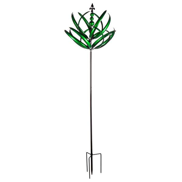 Evergreen 91 in. H Wind Spinner, Green Waves in Motion 47M3598 - The ...