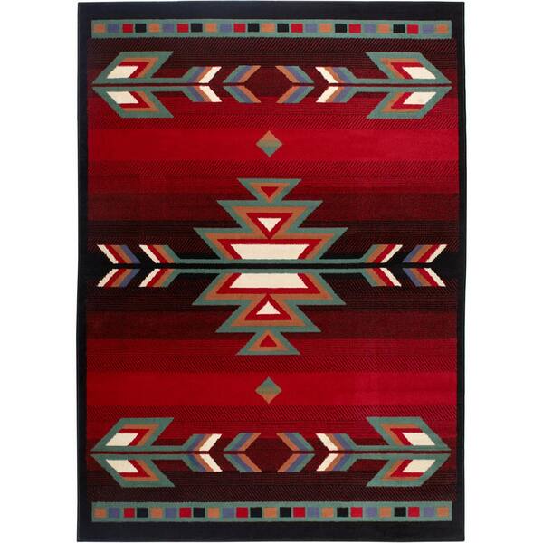 Ft X 11 Indoor Area Rug 1 7053 450, Black And Red Rugs