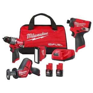 M18 18-Volt Lithium-Ion Brushless Cordless Hammer Drill/Impact/Threaded Rod Cutter Combo Kit (3-Tool) with 4-Batteries M18 18-Volt Lithium-Ion Brushless Cordless Hammer Drill/Impact/Threaded Rod Cutter Combo Kit (3-Tool) with 4-Batteries