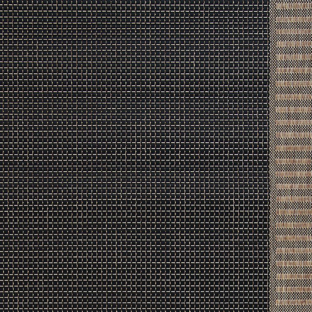 Recife Black and Cocoa Rectangular Polypropylene Indoor/Outdoor Rug