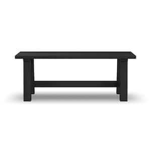 Trestle Black Backless Dining Bench 45.5 in.