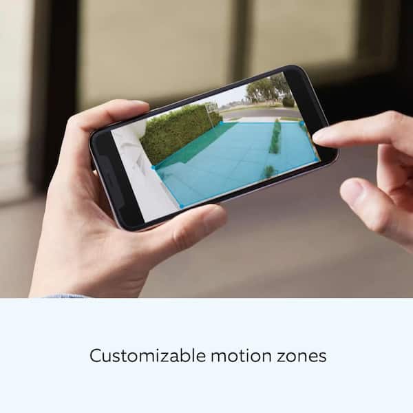 Ring - Spotlight Cam Pro, Plug-In with 2K Video and Ring Vision, LED Lights, Dual-Band Wifi, and 3D Motion Detection, White