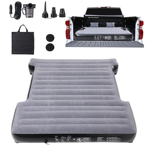 Inflatable Mattress for Pickup Beds, 5.5-5.8 ft. Air Bed for Camping, Electric Pump, 2 Pillows, Storage Bag 2025 Update