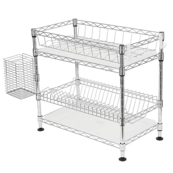 Brooklyn 24 in. Adjustable Dish Rack, Chrome
