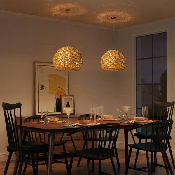 Rennnsan Eleanor 60-Watt 1-Light Modern Farmhouse Brown