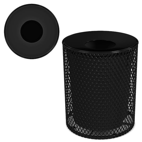 32 Gallon Outdoor Commercial Expanded Metal Portable Trash Receptacle