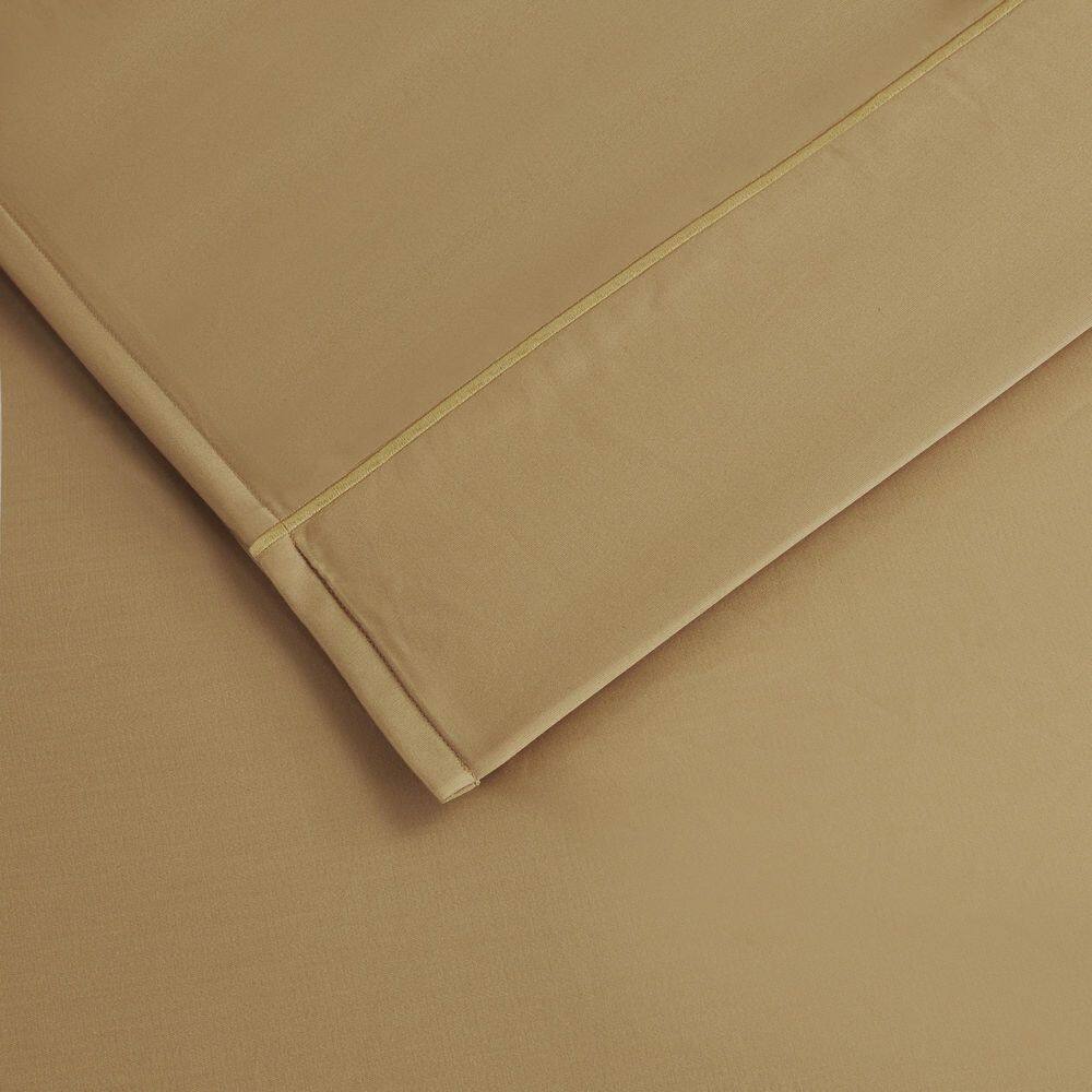 Gold Pima Cotton Sateen Split King Sheet Set