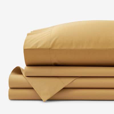Company Cotton Amber Cotton Percale King Sheet Set