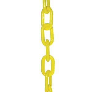 2 in. (#8, 51 mm) x 50 ft. HD Yellow Plastic Chain