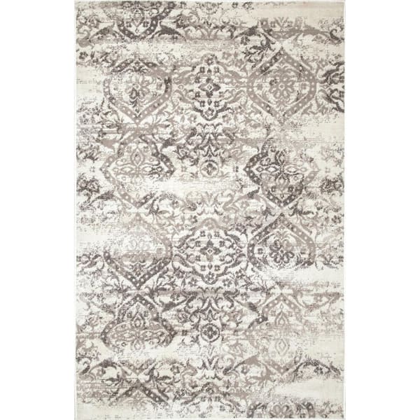 nuLOOM Vintage Freja Doormat 3 ft. x 5 ft. Gray Area Rug