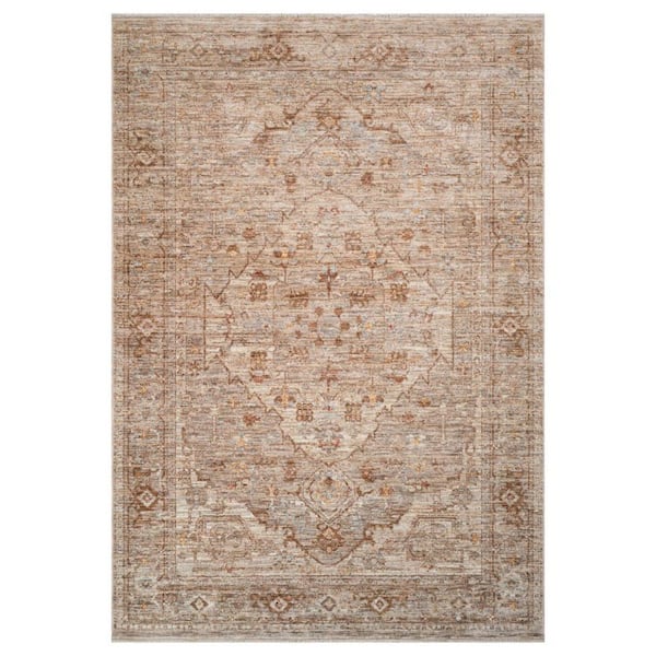 8 ft. x 11 ft. Red, Ivory Oriental Washable Area Rug