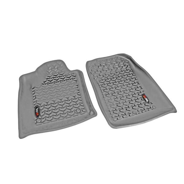 Rugged Ridge Floor Liner Front Pair Gray 2012-2014 Jeep Gr and Cherokee WK2