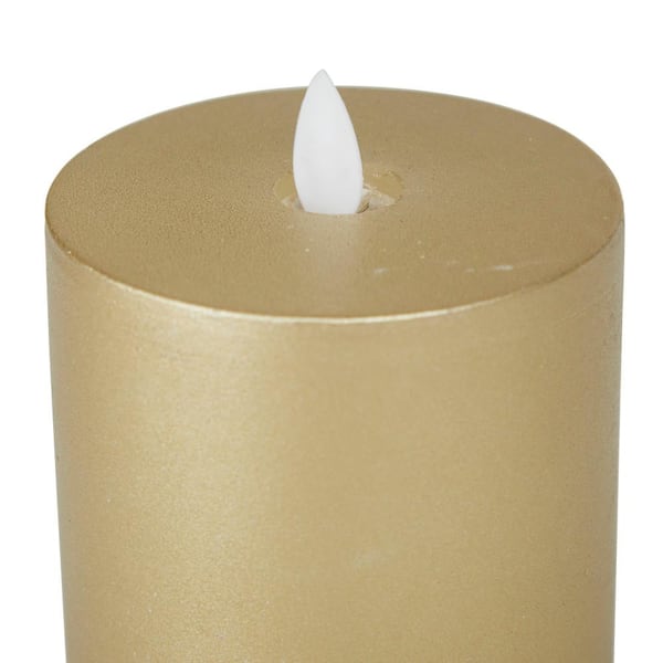 Litton Lane Gold Wax Traditional Flameless Candle