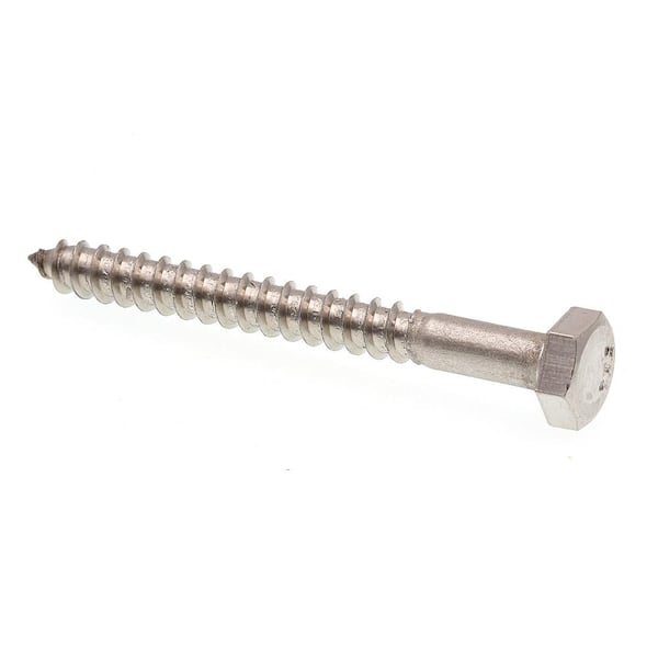 1/4 in. x 2-1/2 in. Grade 18-8 Stainless Steel Hex Lag Screws (25-Pack)
