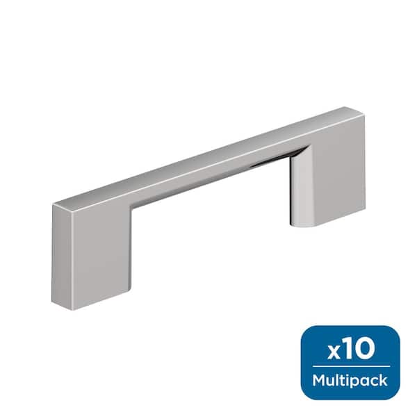 Amerock 10-Pack Cityscape 3 in.  76mm  Modern Polished Chrome Bar Cabinet Pulls