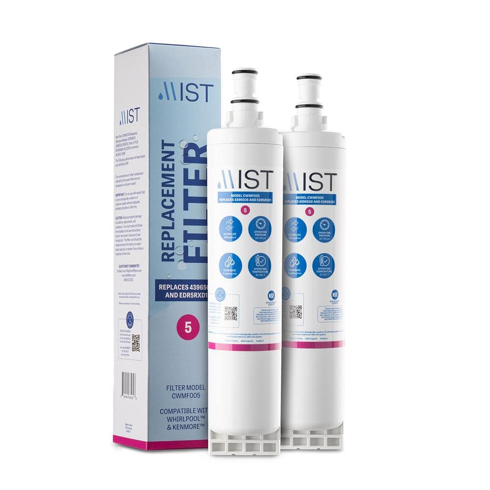 Mist Water Filter Replacement Compatible With: EDR5RXD1, 4396508, 4396510, Filter 5, PUR W10186668, NLC240V(2-Pack)