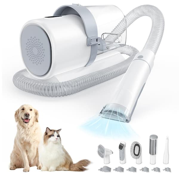 Aoibox Professional Dog Grooming Clippers Pet Hair Trimmer w 2.5L Cup 3 Suction Modes Cordless Clippers 5 Groomer Tools HDSA11HL031 The Home Depot