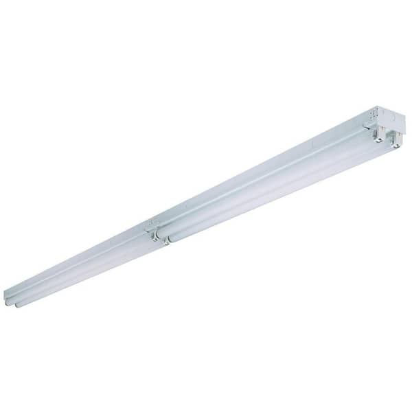 8 ft Fluorescent Strip Light 4-Bulb White Tandem 32-Watt Commercial Fixture New 