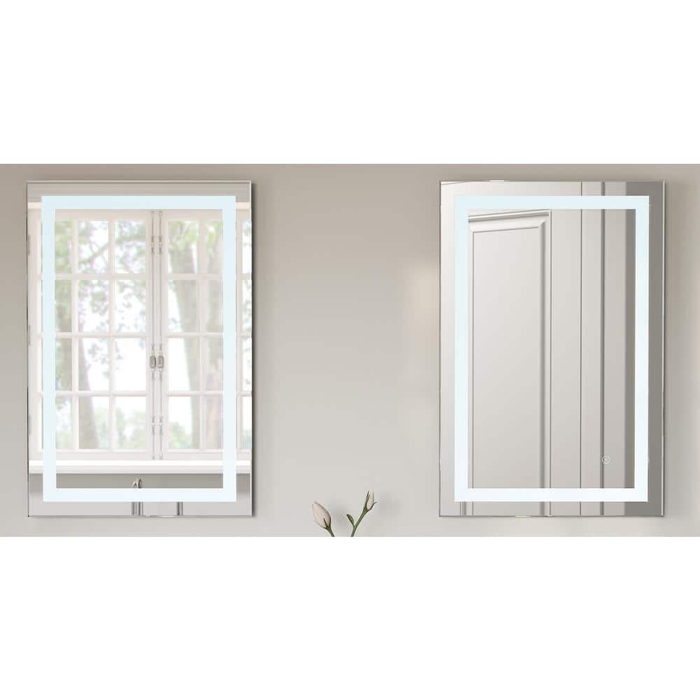 24" x 30" Frameless Bathroom Vanity Mirror with LED Light