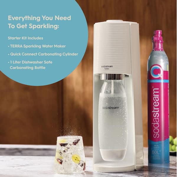 Reviews for SodaStream Terra White Soda Machine and Sparkling Water Maker  Kit