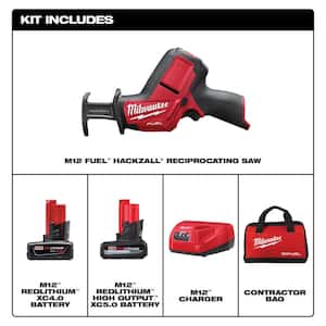 M12 FUEL 12-Volt Lithium-Ion Brushless Cordless HACKZALL Reciprocating Saw Kit with XC High Output 5.0 Ah Battery
