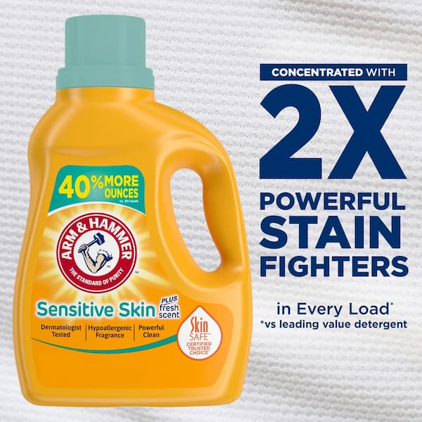 Laundry detergent for clearance sensitive skin