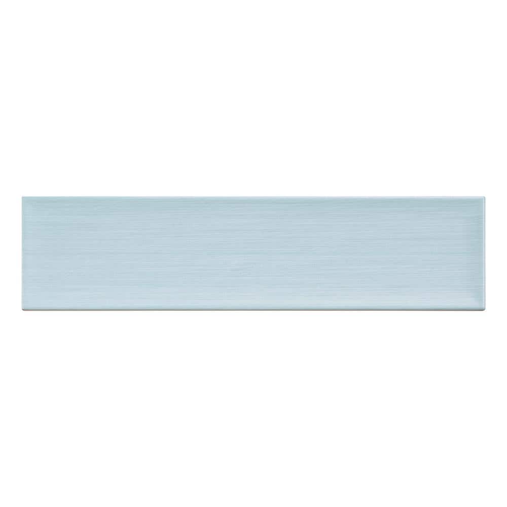 Ganberry Rectangle 16 in. x 16 in. Matte Cado Green Ceramic Subway Tile (10