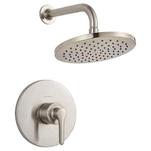 Studio S 1-Handle Water Saving Shower Faucet Trim Kit for Flash Rough-in Valves in Brushed Nickel (Valve Not Included)