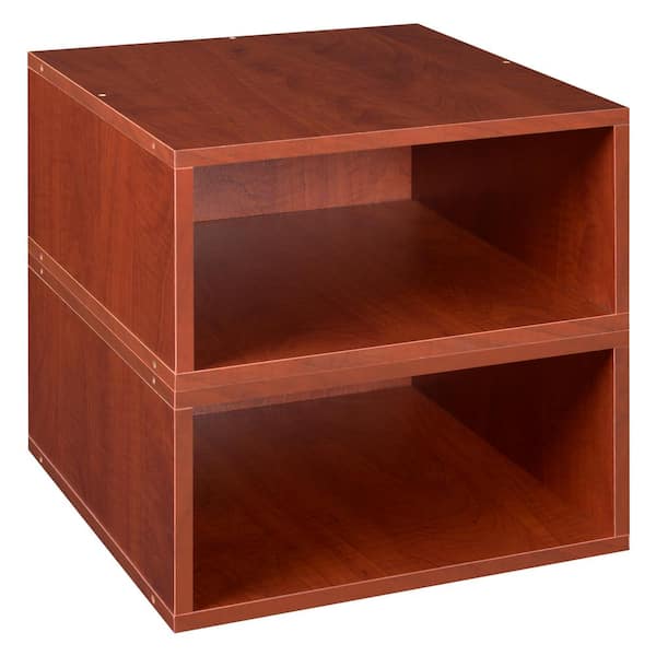 Niche 13 in. H x 13 in. W x 13 in. D Cherry Wood 2-Cube Organizer