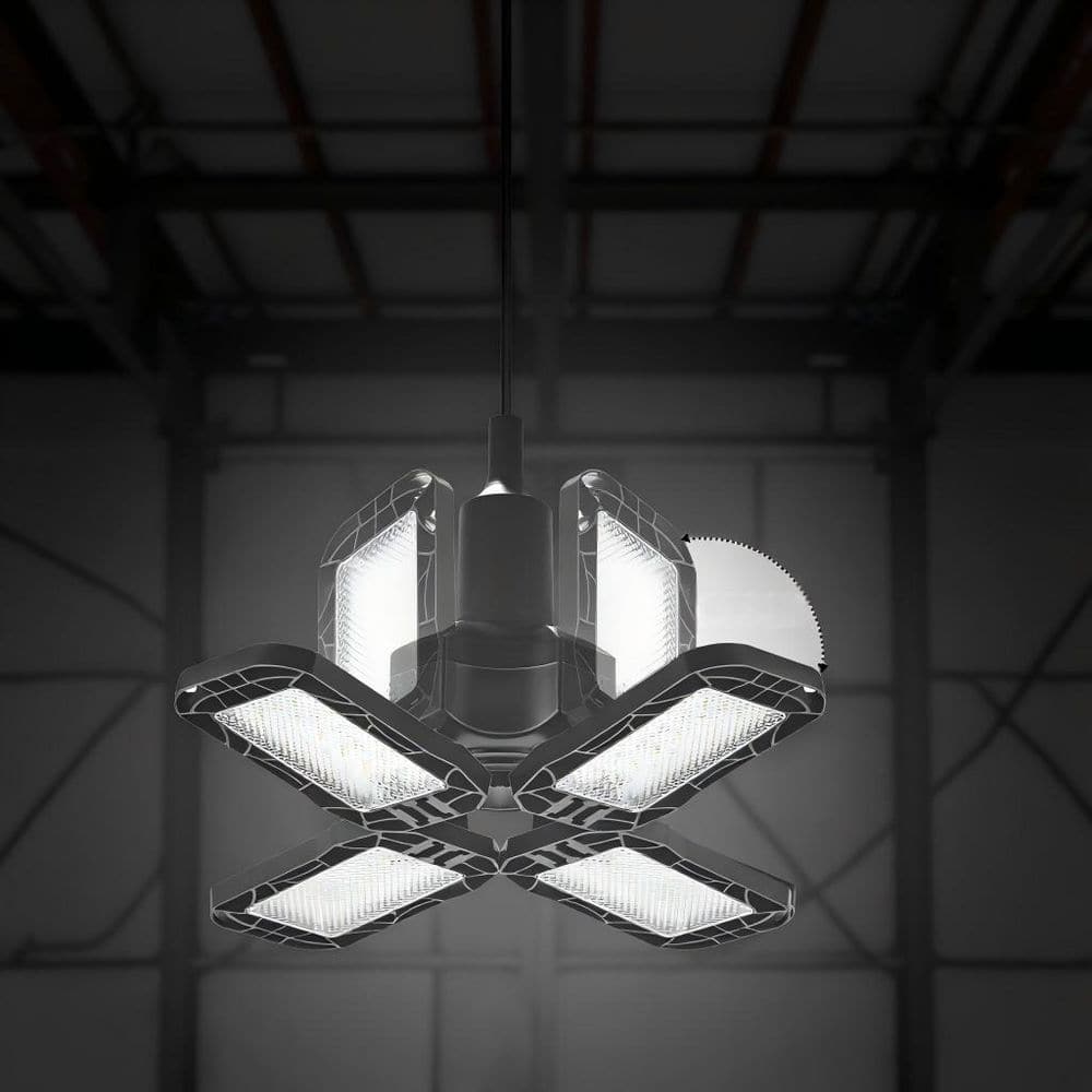12 in. Industrial Black Integrated LED Flush Mount 6000K Daylight for Garage or Workshop 2 Pack price history on PriceWatchPro