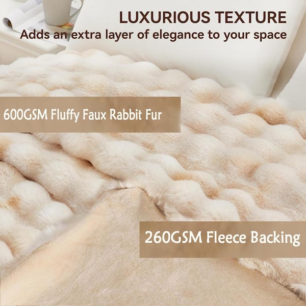 Bigacogo Faux Fur Throw Blanket for Couch, Fuzzy Soft Plush Thick Warm Bubble Blankets for Sofa Bed Living Room Décor, Cute Luxury Cozy Fluffy Throw Gift for Women Girls, 50x60, Tie-dye
