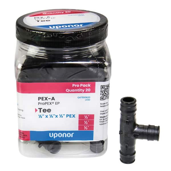 Uponor ProPEX 1/2 in. PEX-A Expansion Barb Engineered Polymer Tee (20-Pack)