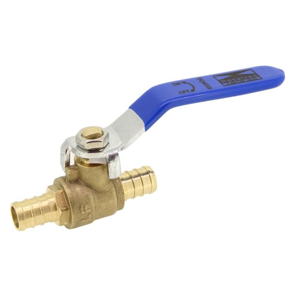 REVALVED 1/2 In. PEX Full Port Brass Ball Valve With Blue Handle PX-1/2 ...