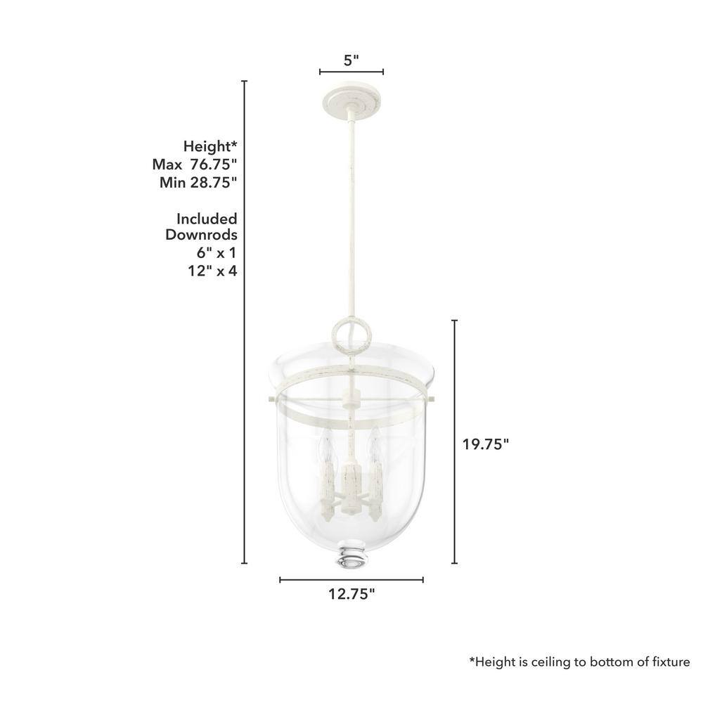 Belltown Timeless Rustic White 4-Light Urn Pendant