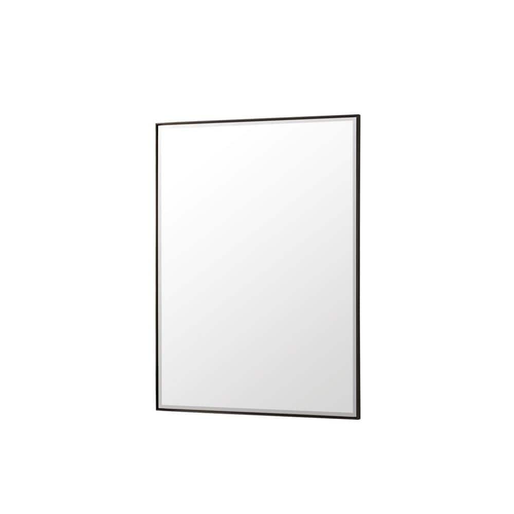 Rohe 40" x 30" Champagne Brass Rectangular Vanity Mirror