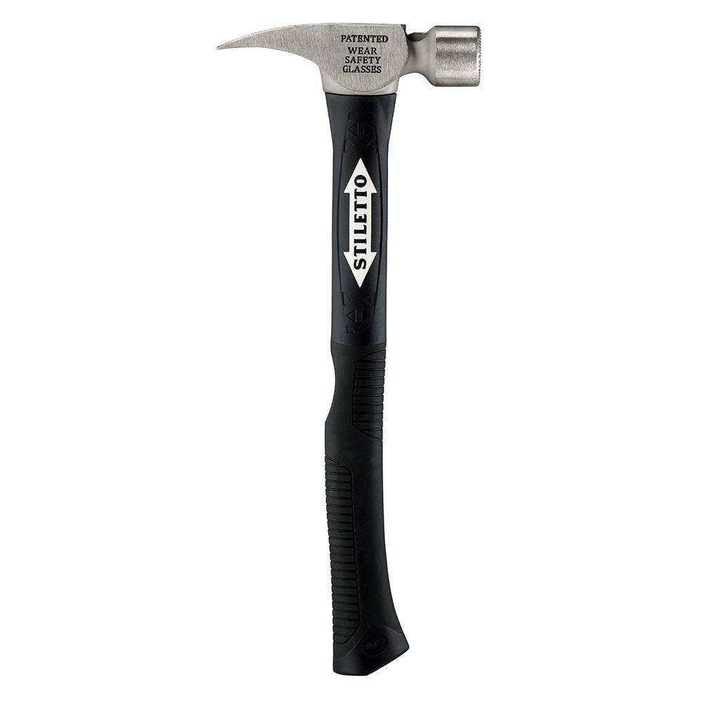 ErgoCraft 16" Black and Chrome Titanium Milled-Face Claw Hammer