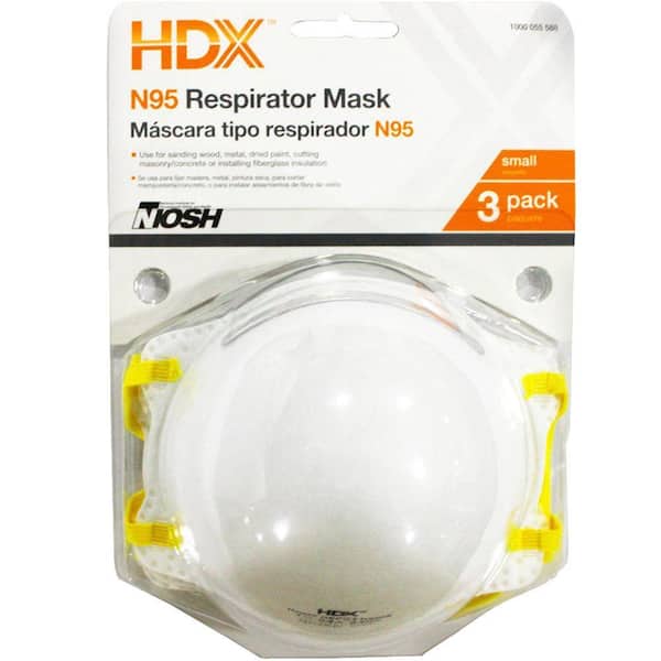 HDX N95 Disposable Respirator Small Blister (3-Pack)