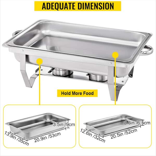 4/PACK Electric Chafer Chafing Dish Steam Full Food Pan Table Warmer Buffet 
