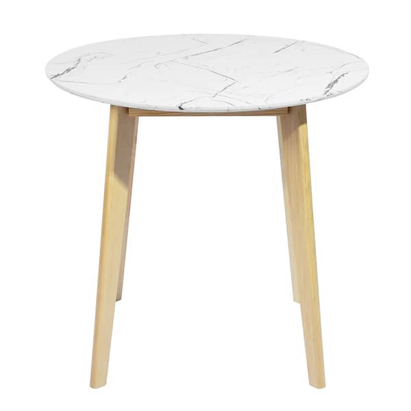 Round White Mdf Dining Table Seat 3, How Large Does A Round Table Need To Be Seat 80
