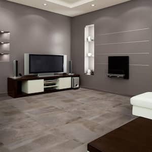 Metro Brown 24 in. x 24 in. Rectified Glazed Porcelain Floor and Wall Tile (11.62 sq. ft. / Case)