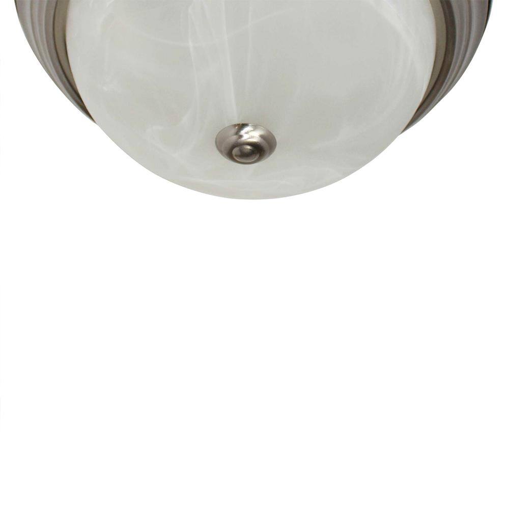 Brushed Nickel and Glass LED Flush Mount Ceiling Light