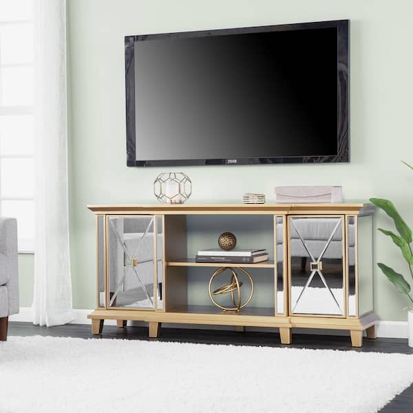 Wood and deals gold media console