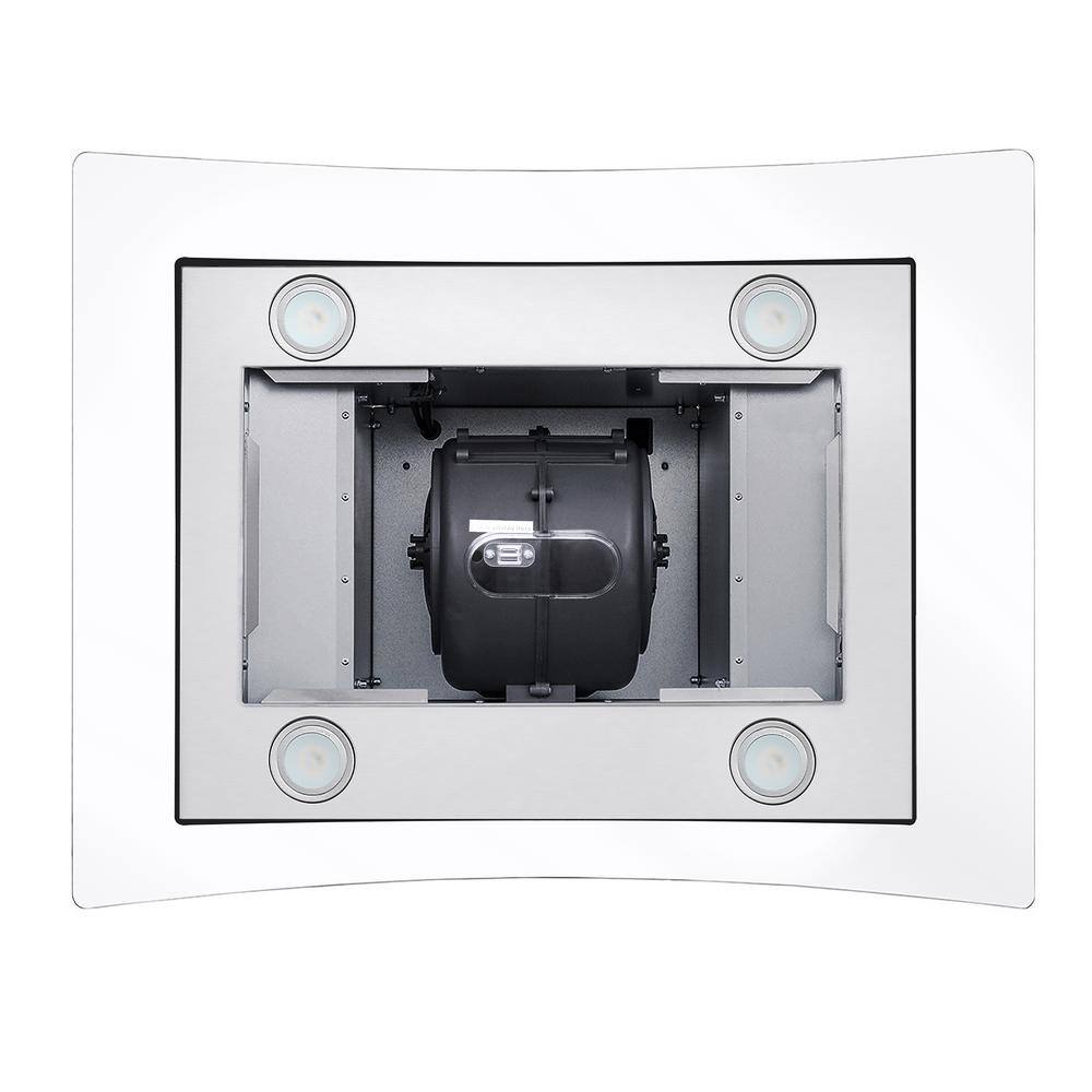 Cosmo 30" Stainless Steel Convertible Island Range Hood with Charcoal Filter