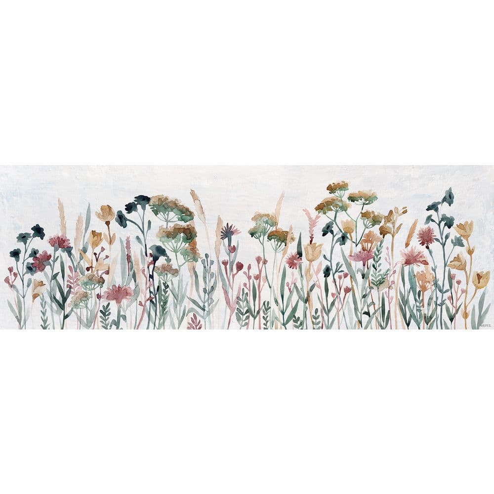 Pretty Wildflowers by Parvez Taj Unframed Canvas Nature Art Print 15 in. x 